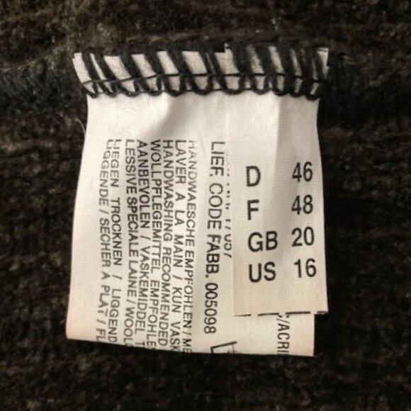 Olsen Chocolate Brown Ribbed Tunic Sweater with Fuzzy Cowl Neck - Picture 8 of 8